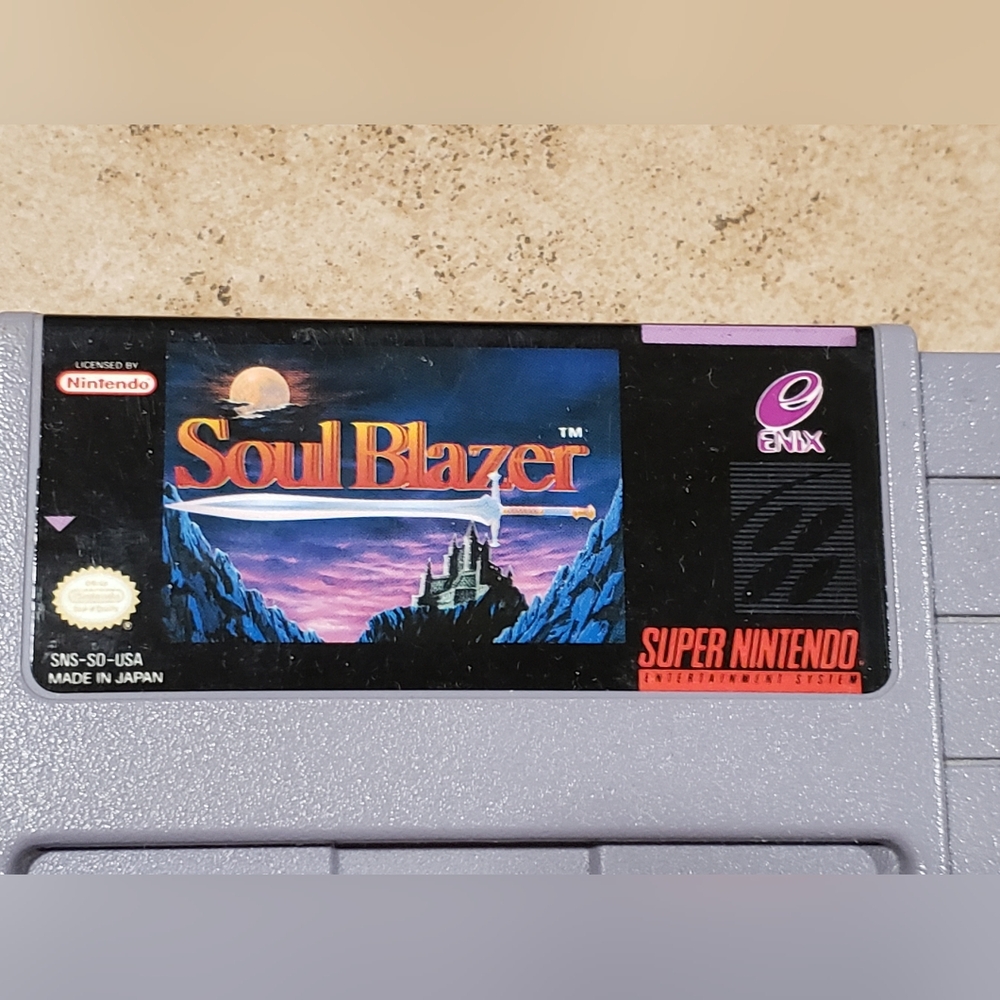 Soul Blazer Super Nintendo Game SNES. Authentic. Rare. Tested And Working